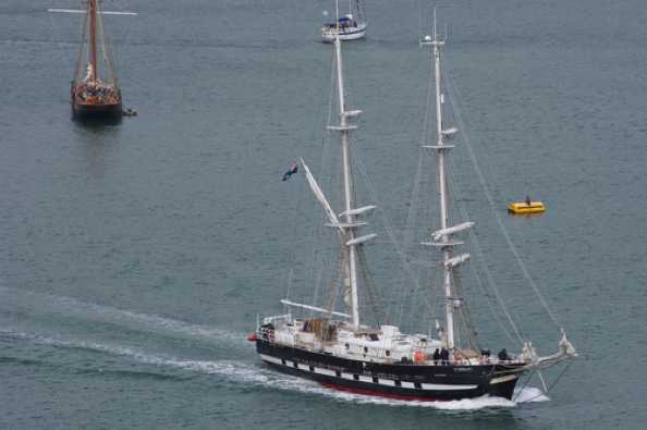 02 September 2021 - 14-15-35
Motoring out, at a fair lick. TS Royalist heads for the open sea.
--------------------
Tall ship / Training ship Royalist.